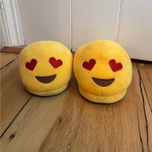 Yellow Emoji Plush Slippers
